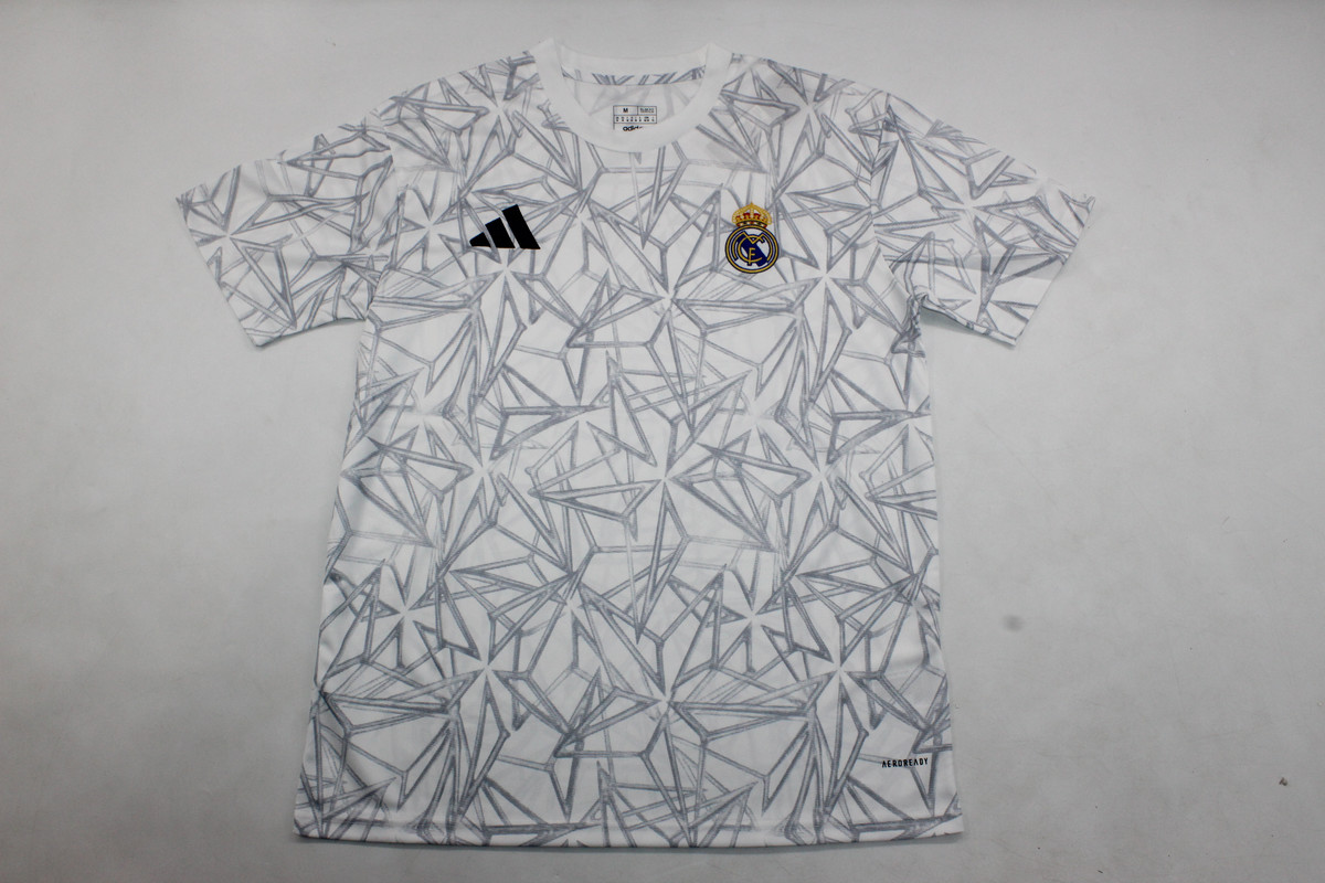 AAA Quality Real Madrid 24/25 White/Grey Training Jersey